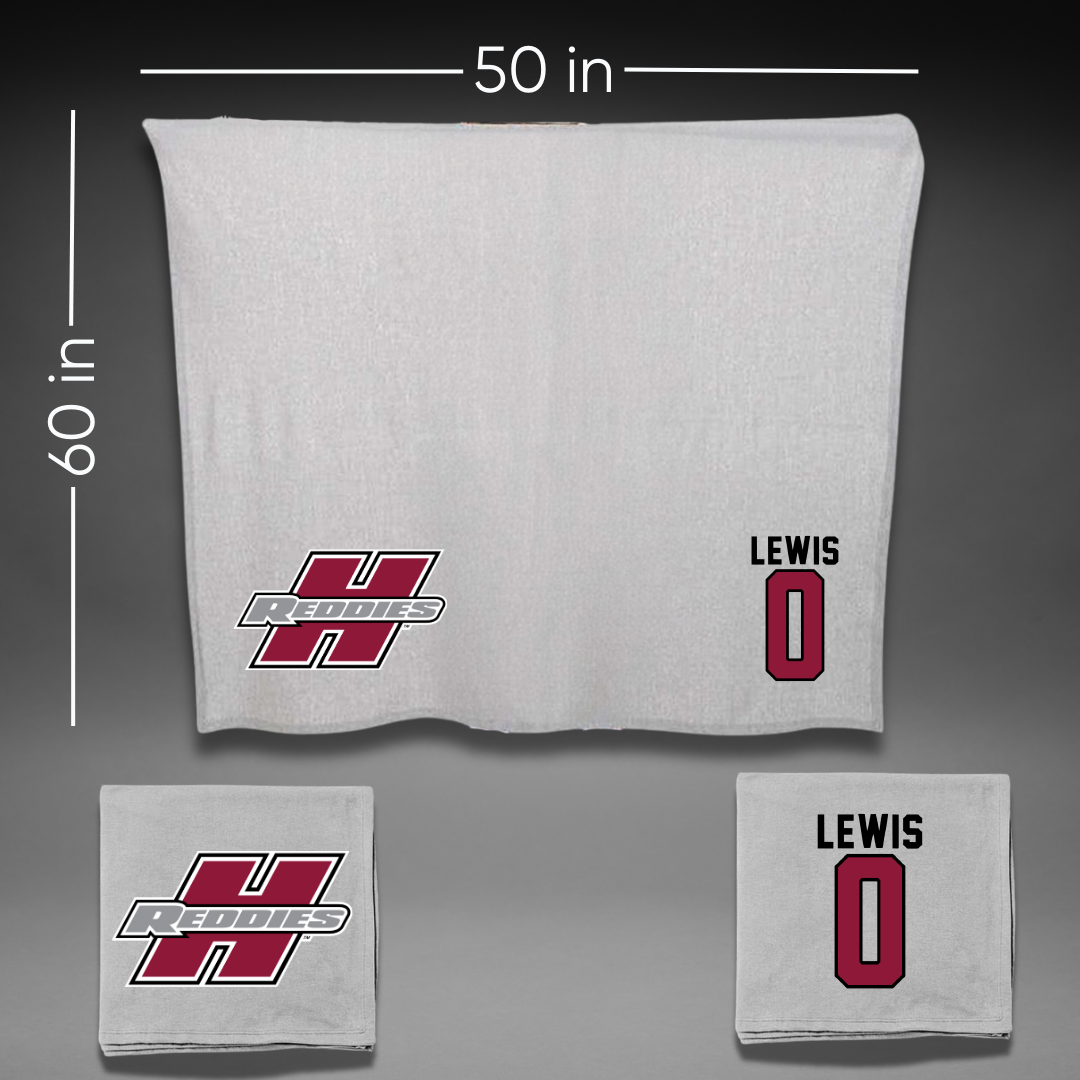 Henderson State University Football Gray Blanket - #0 Gary Lewis