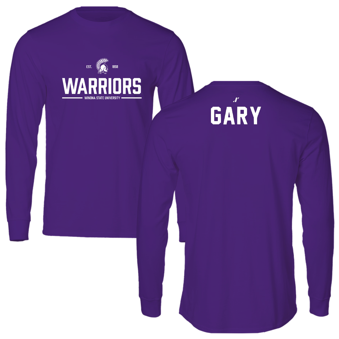 Winona State University Tennis Purple General Performance Long Sleeve - Skylar Gary