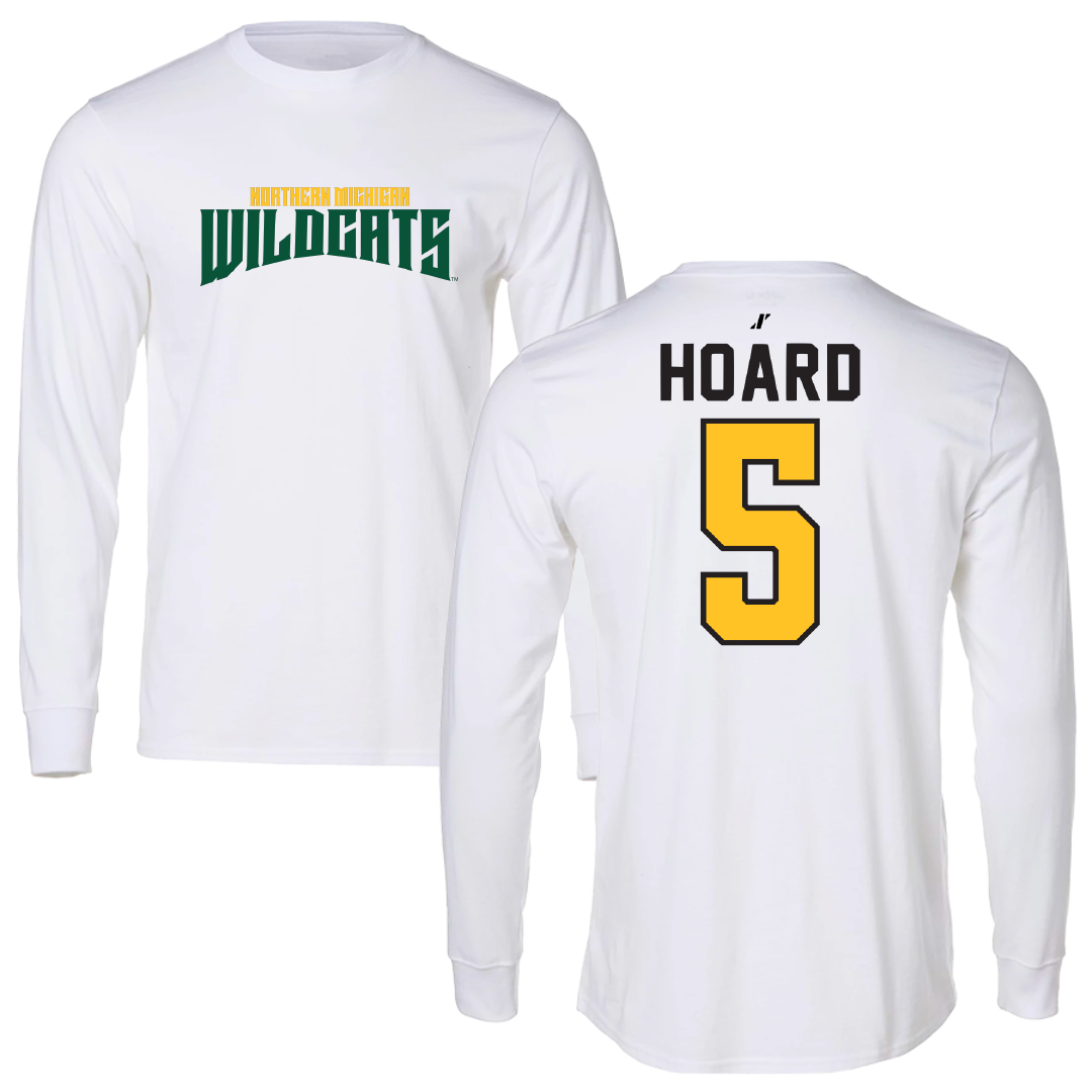 Northern Michigan University Football White Classic Long Sleeve - #5 Aidan Hoard