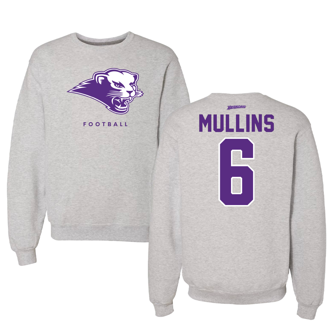 Southwest Baptist University Football Gray Crewneck - #6 Canaan Mullins