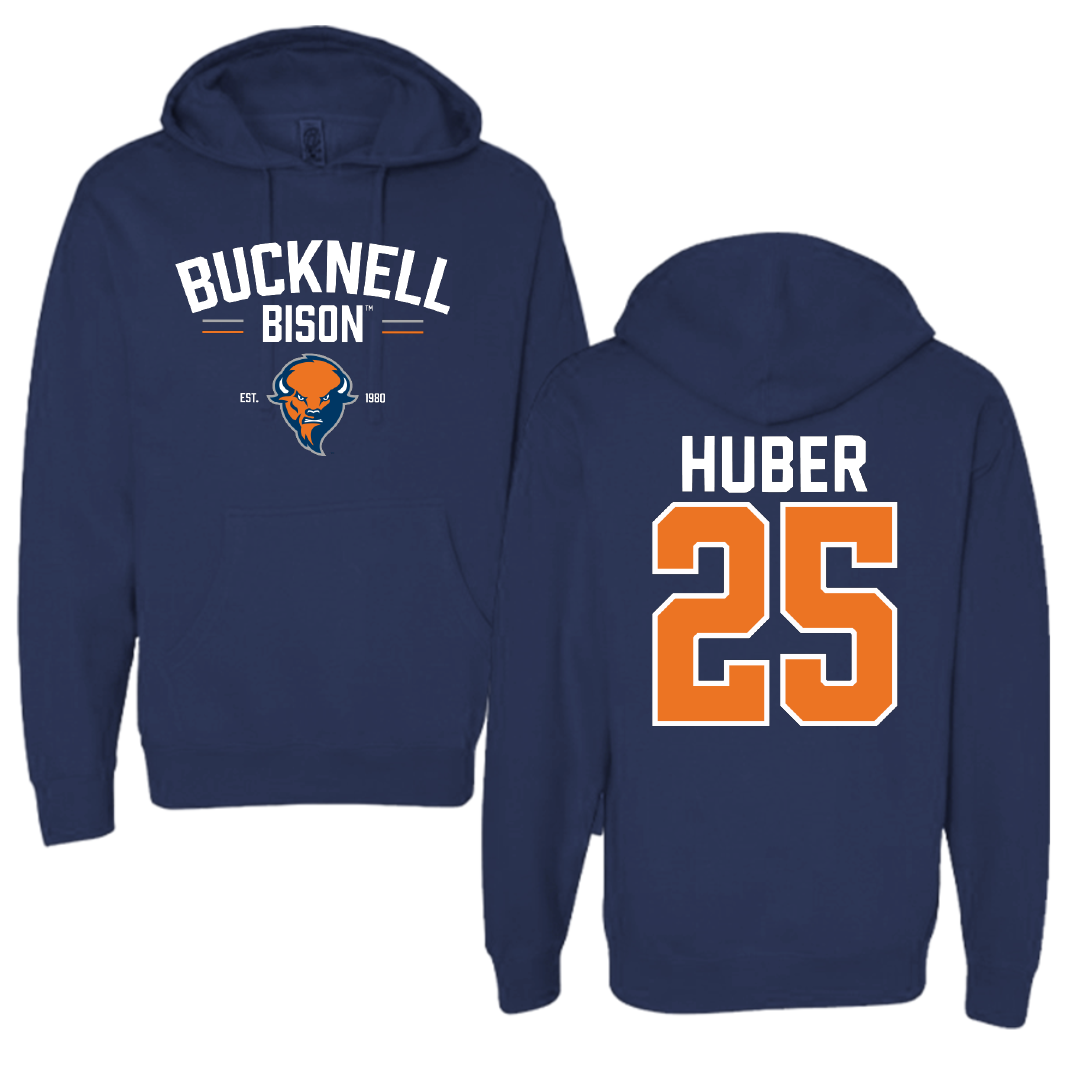 Bucknell University Lacrosse Navy General Hoodie - #25 Hans Huber
