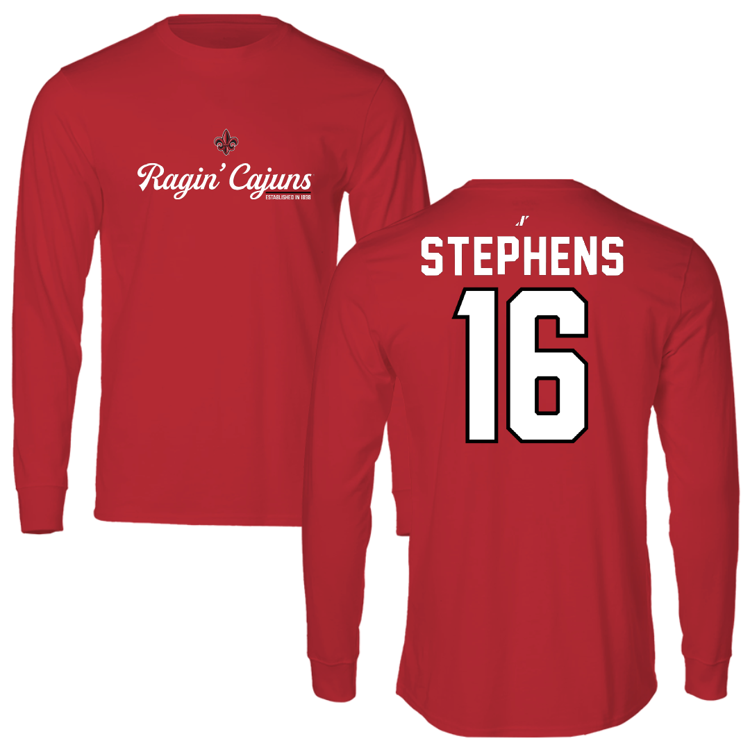 University of Louisiana at Lafayette Soccer Red General Long Sleeve - #16 Sisley Stephens