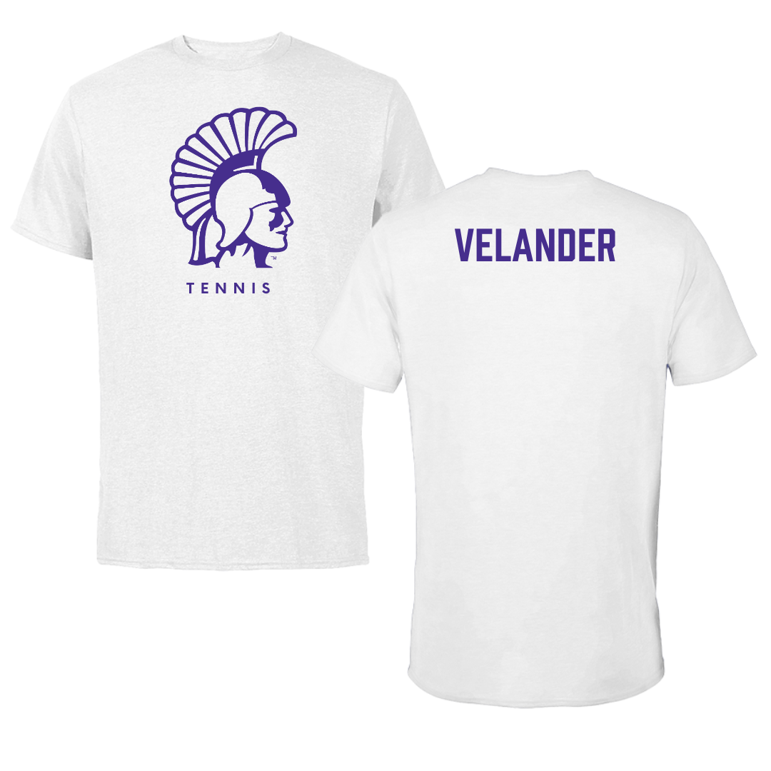 Winona State University Tennis White Performance Tee - Kate Velander