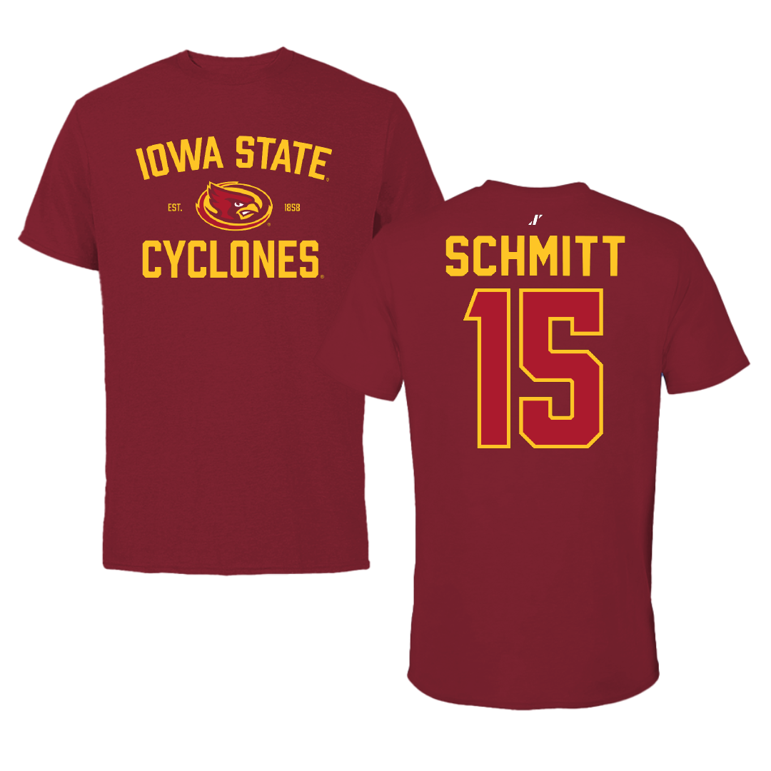 Iowa State University Volleyball Cardinal General Tee - #15 Kiersten Schmitt