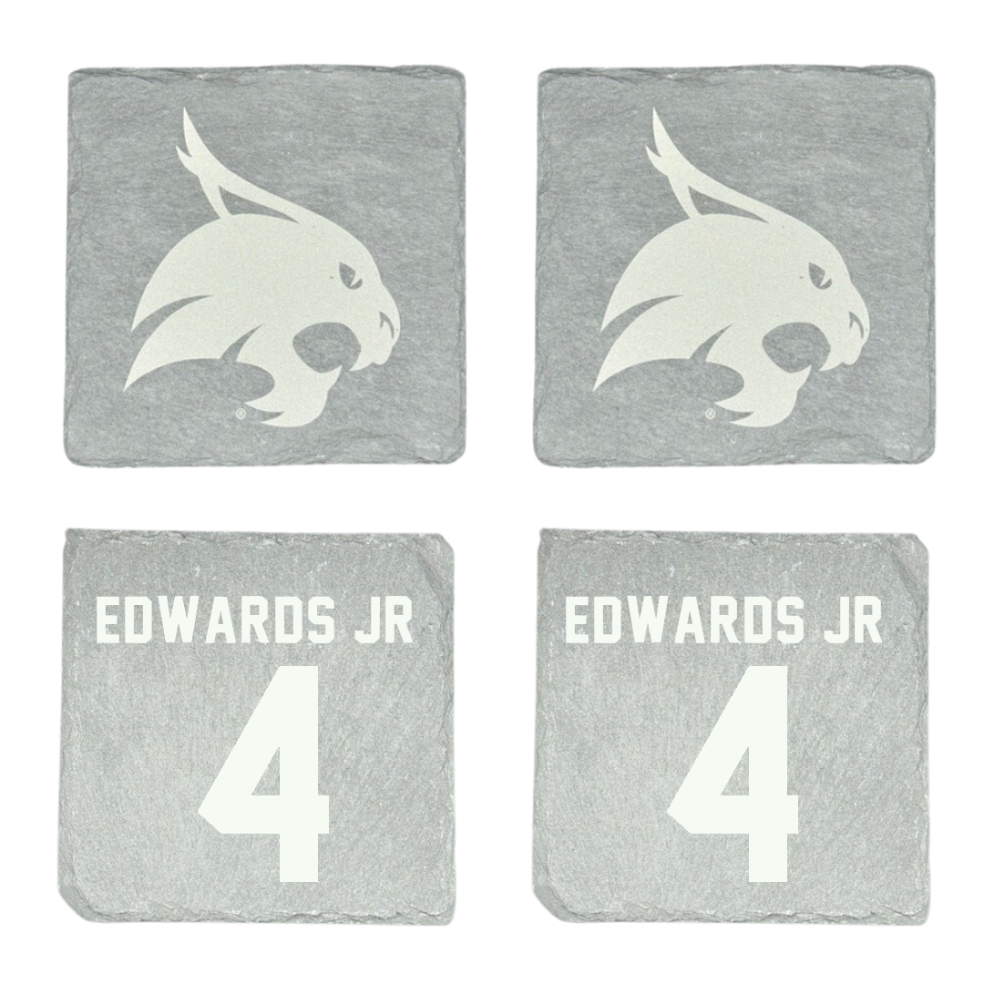 Texas State University Football Stone Coaster (4 Pack)  - #4 Alonzo Edwards Jr