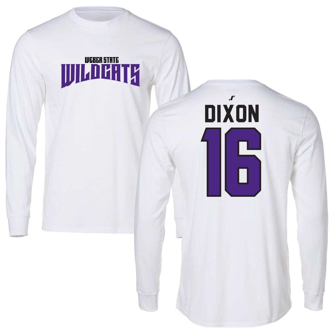 Weber State University Football White Classic Long Sleeve - #16 Toddrick Dixon