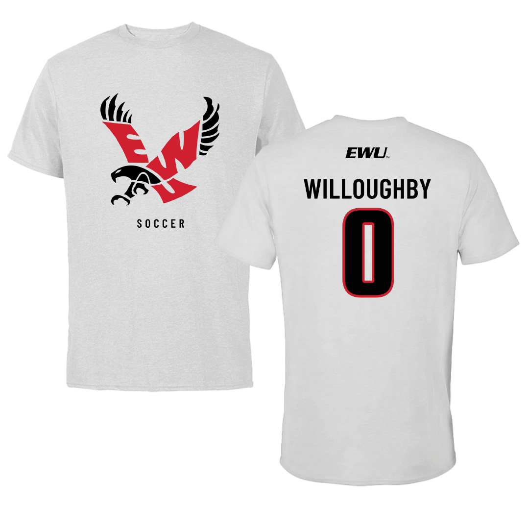Eastern Washington University Soccer Light Gray Performance Tee - #0 Kamryn Willoughby
