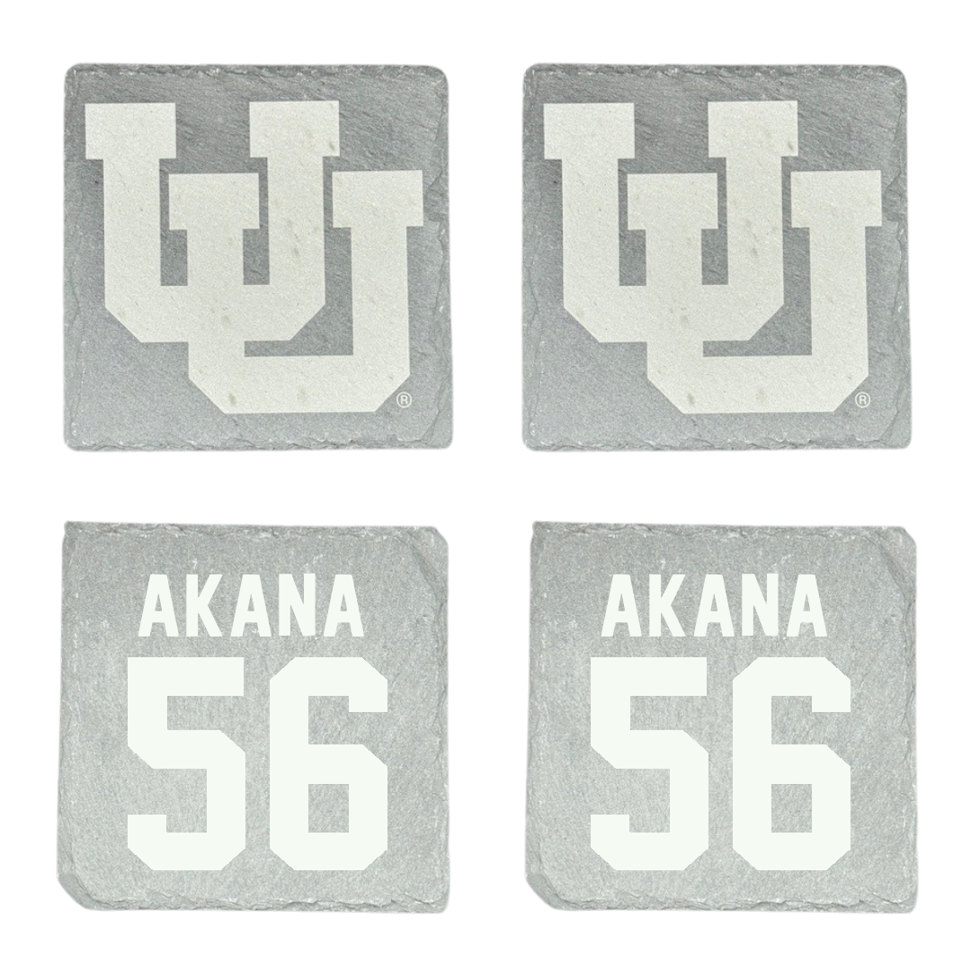University of Utah Football Stone Coaster (4 Pack)  - #56 Ka'eo Akana