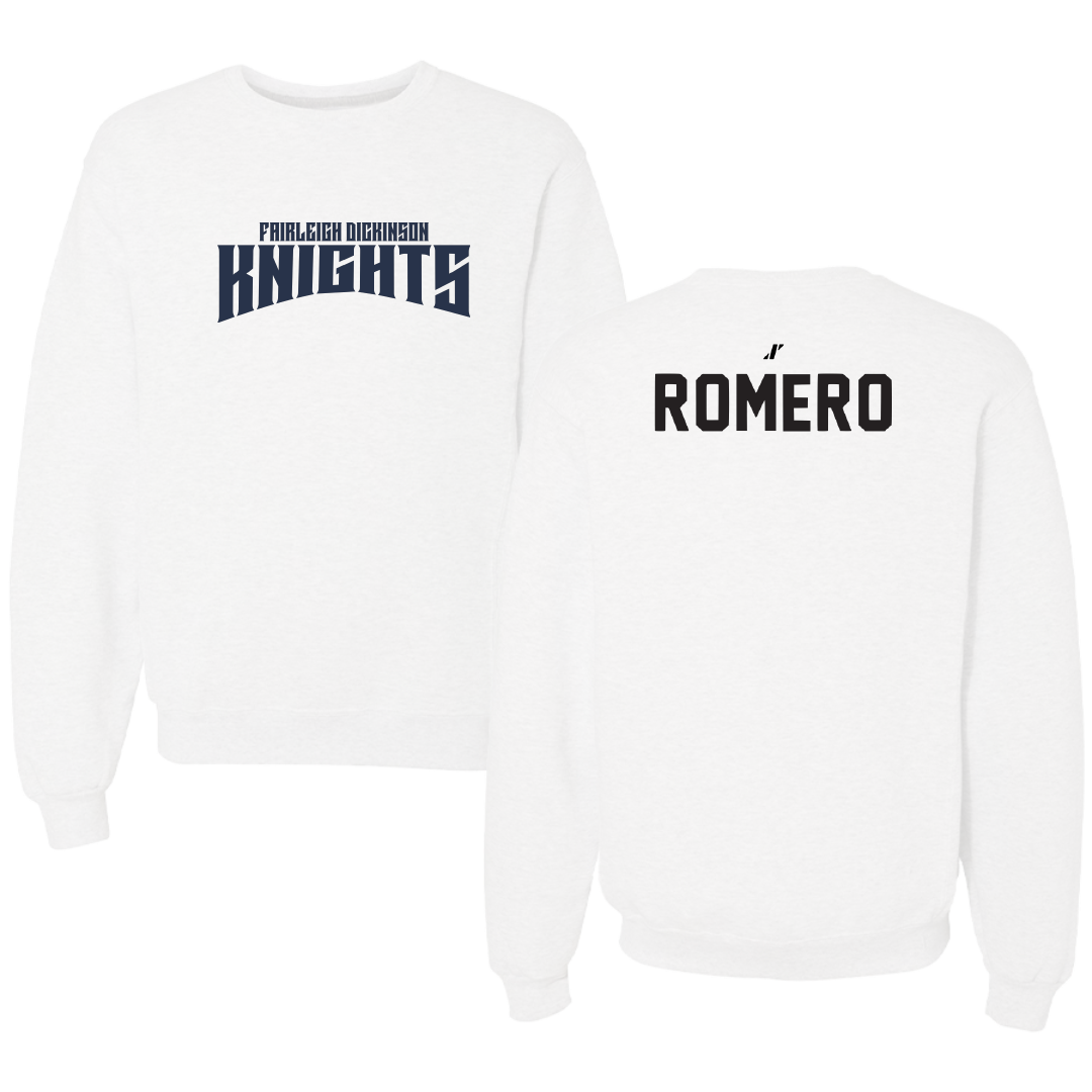 Fairleigh Dickinson University-Metropolitan Campus TF and XC White Classic Crewneck - Zander Romero
