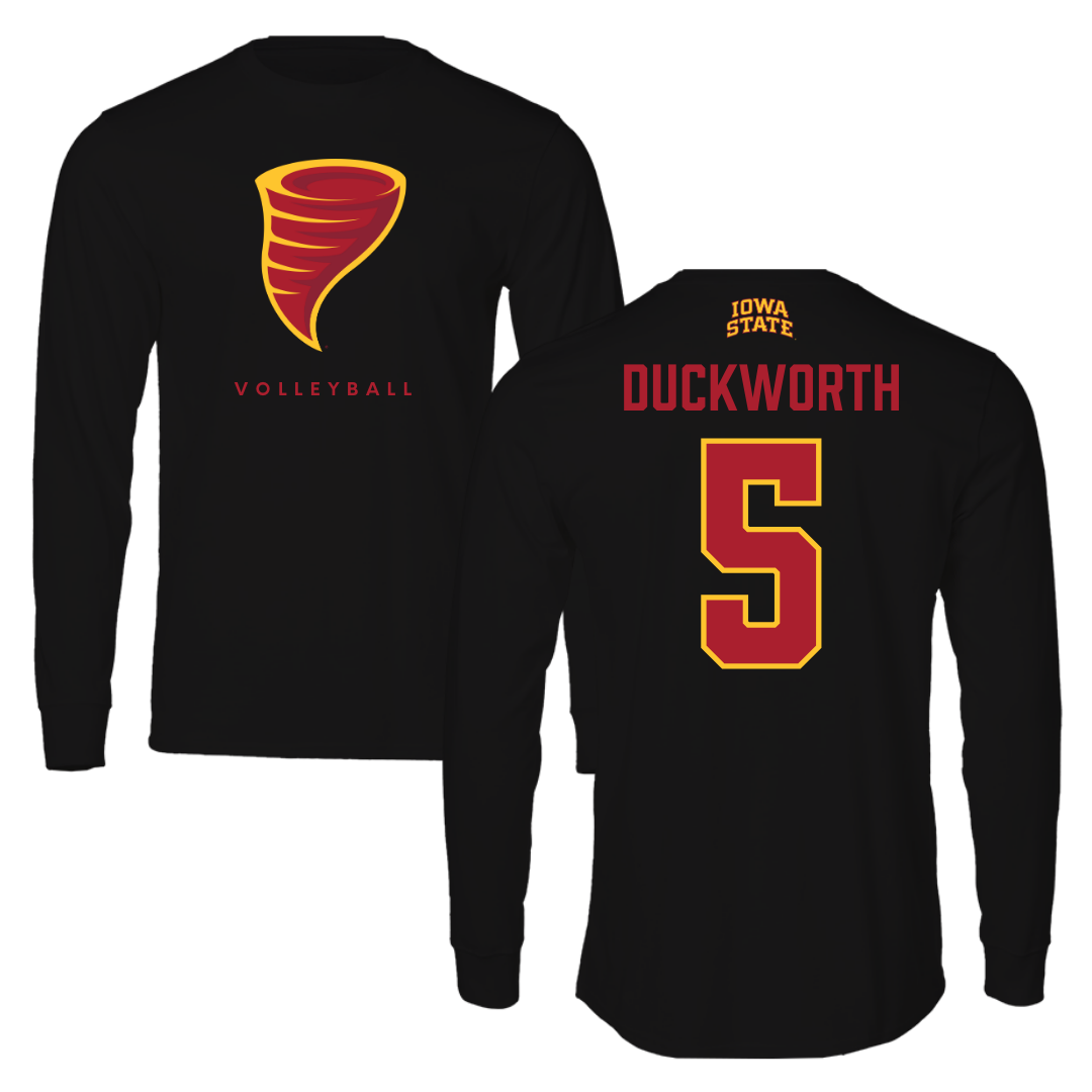 Iowa State University Volleyball Black Long Sleeve - #5 Maya Duckworth