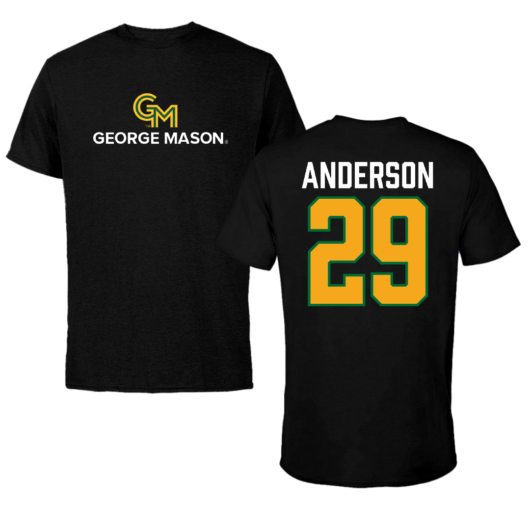 George Mason University Softball Black Tee - #29 Jordan Anderson