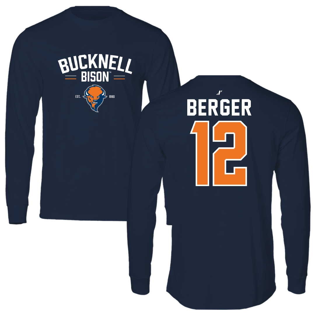 Bucknell University Basketball Navy General Long Sleeve - #12 Quin Berger