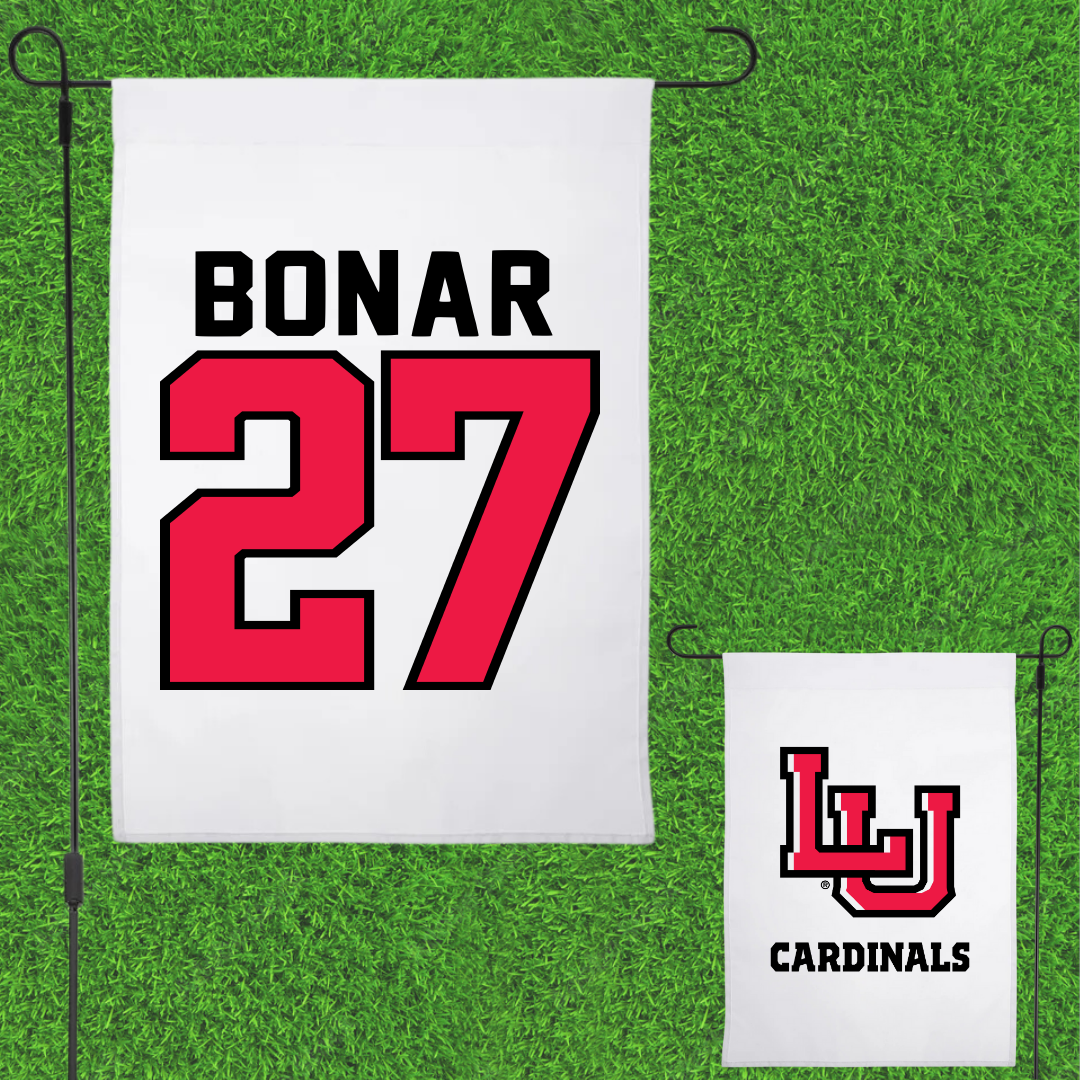 Lamar University Football White Garden Flag - #27 Robert Bonar