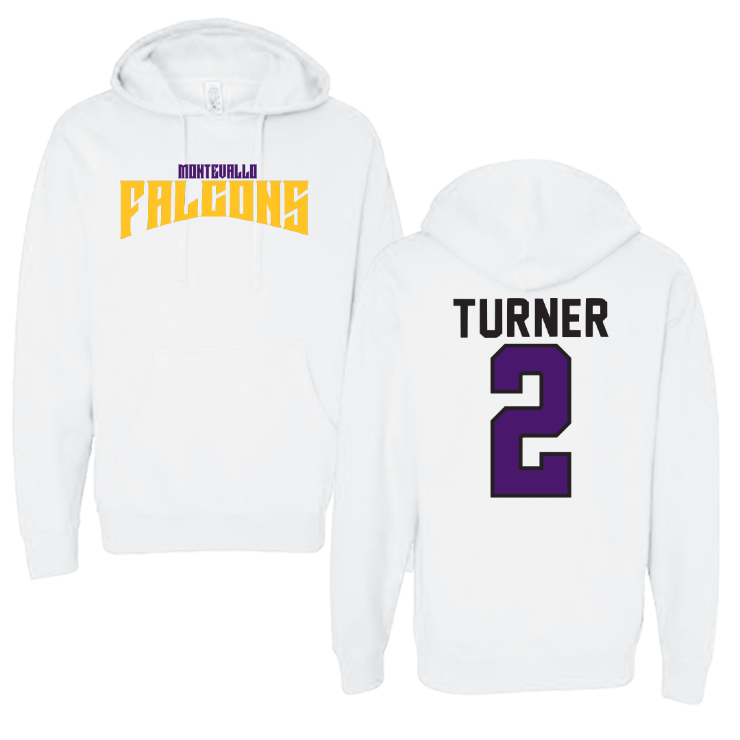 University of Montevallo Baseball White Classic Hoodie - #2 McGwire Turner