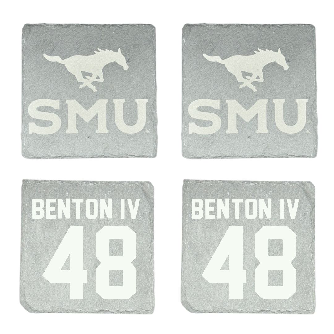 Southern Methodist University Football Stone Coaster (4 Pack)  - #48 Will Benton IV