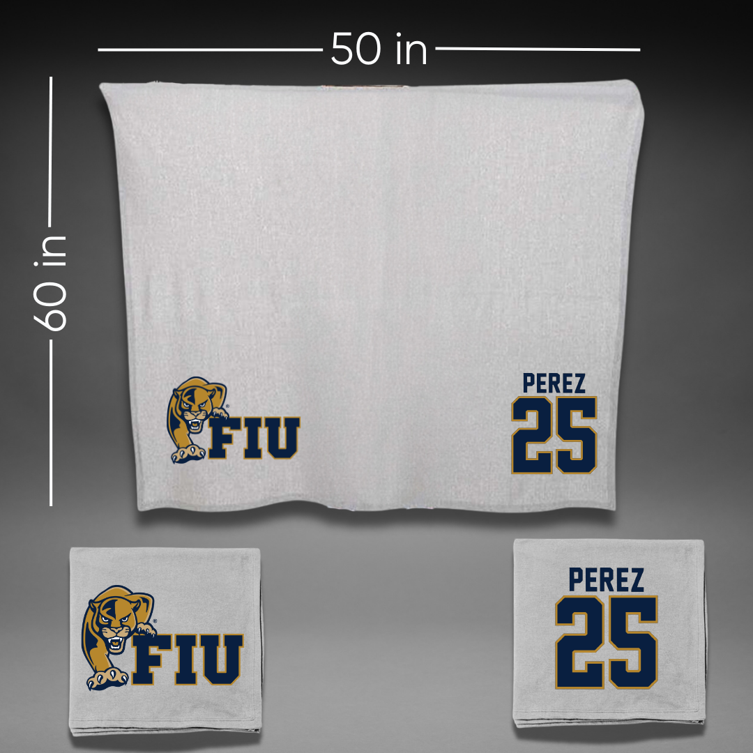 Florida International University Softball Gray Blanket - #25 Isabella Perez