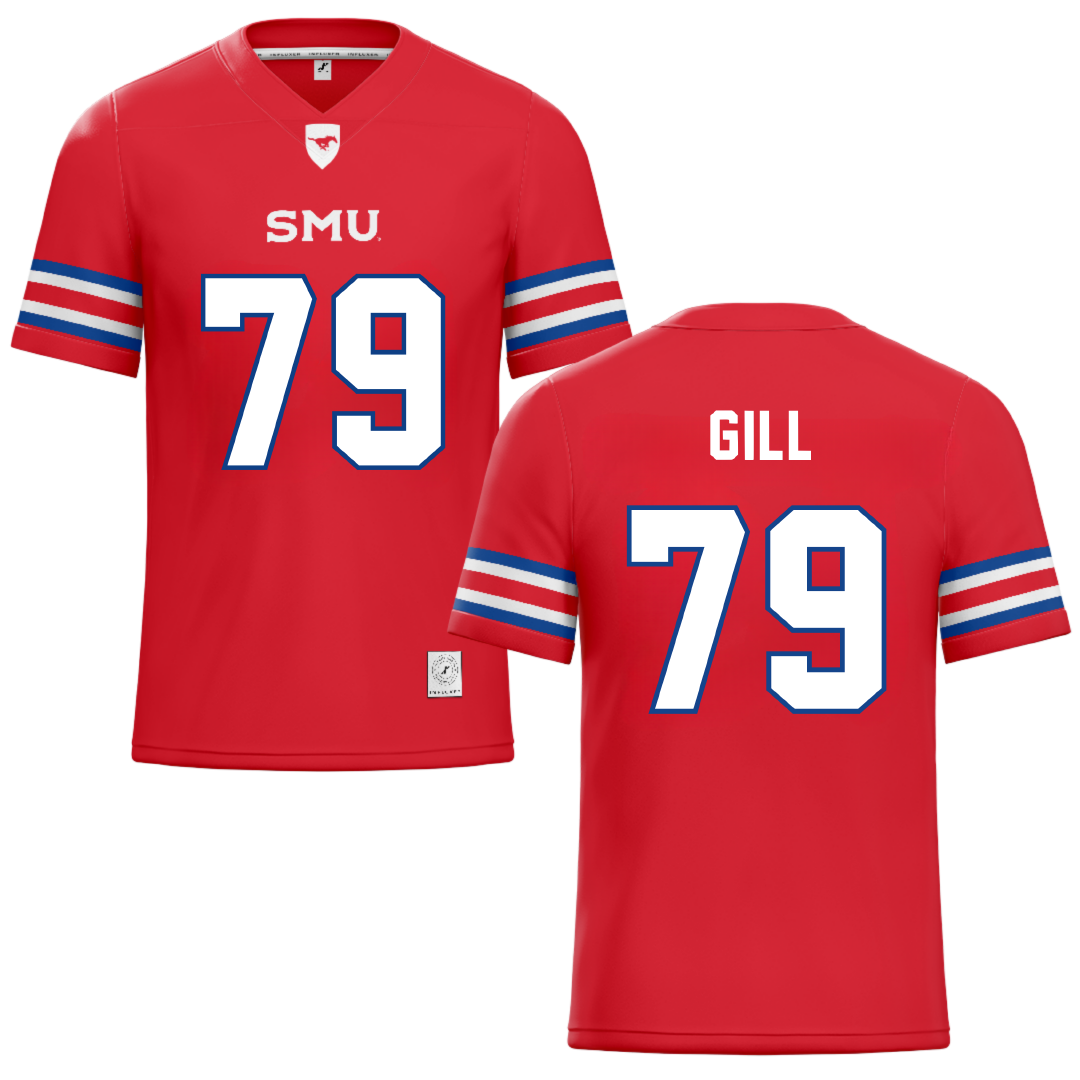 Southern Methodist University Red Football Jersey - #79 Reagan Gill