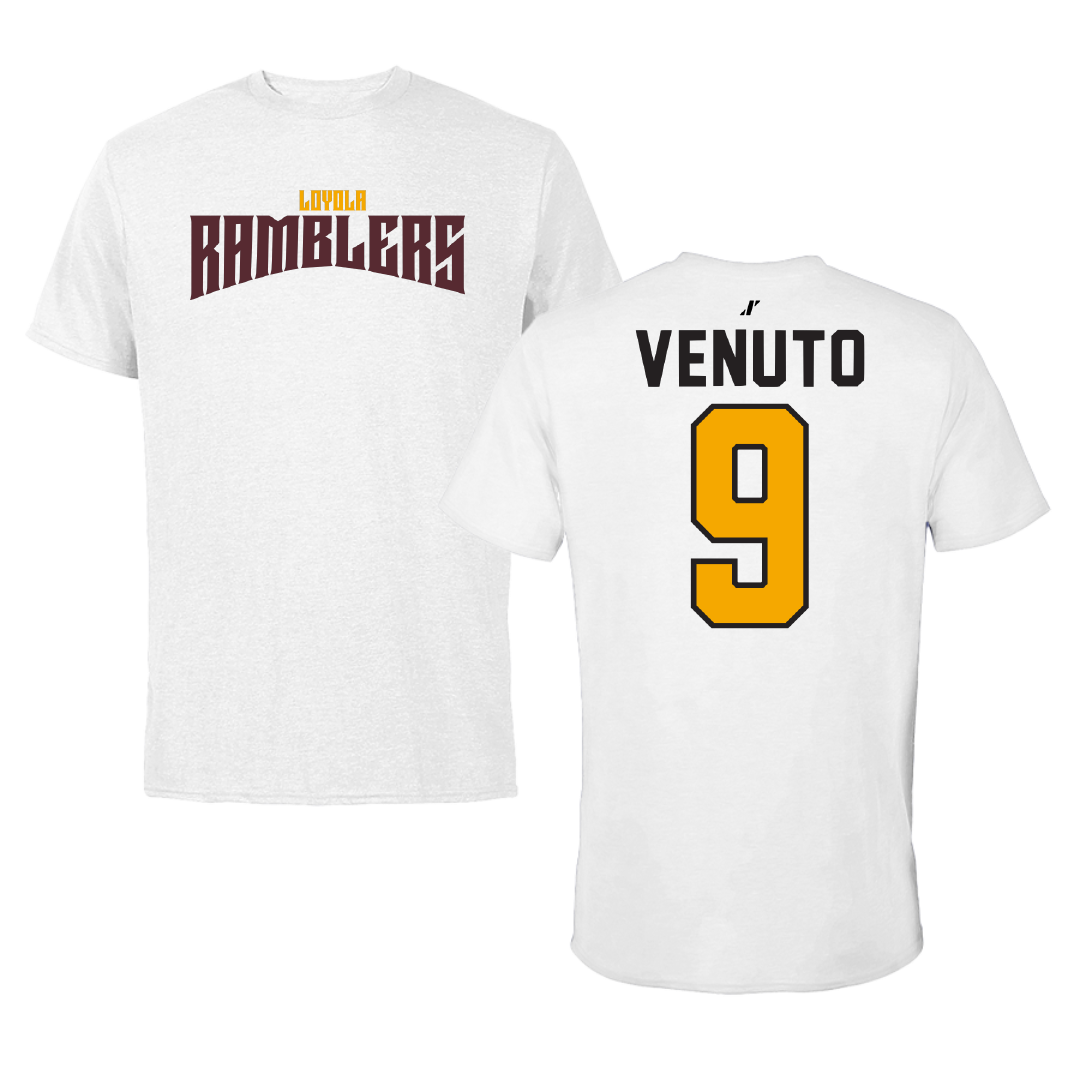 Loyola University-Chicago Volleyball White Classic Tee - #9 Taylor Venuto