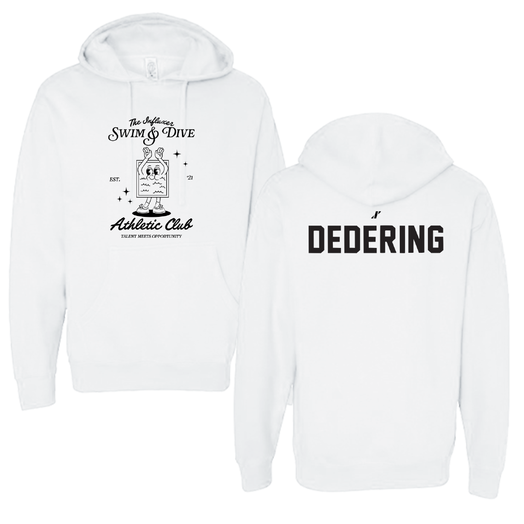 Swimming & Diving White Influxer Athletic Club Hoodie - Matthew Dedering