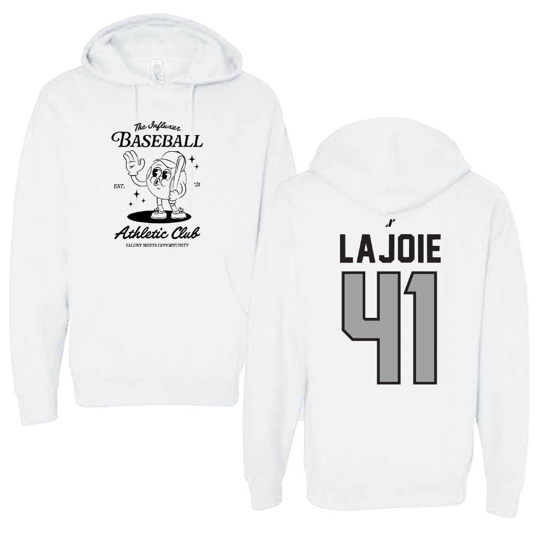 Baseball White Influxer Athletic Club Hoodie - #41 Josh Lajoie