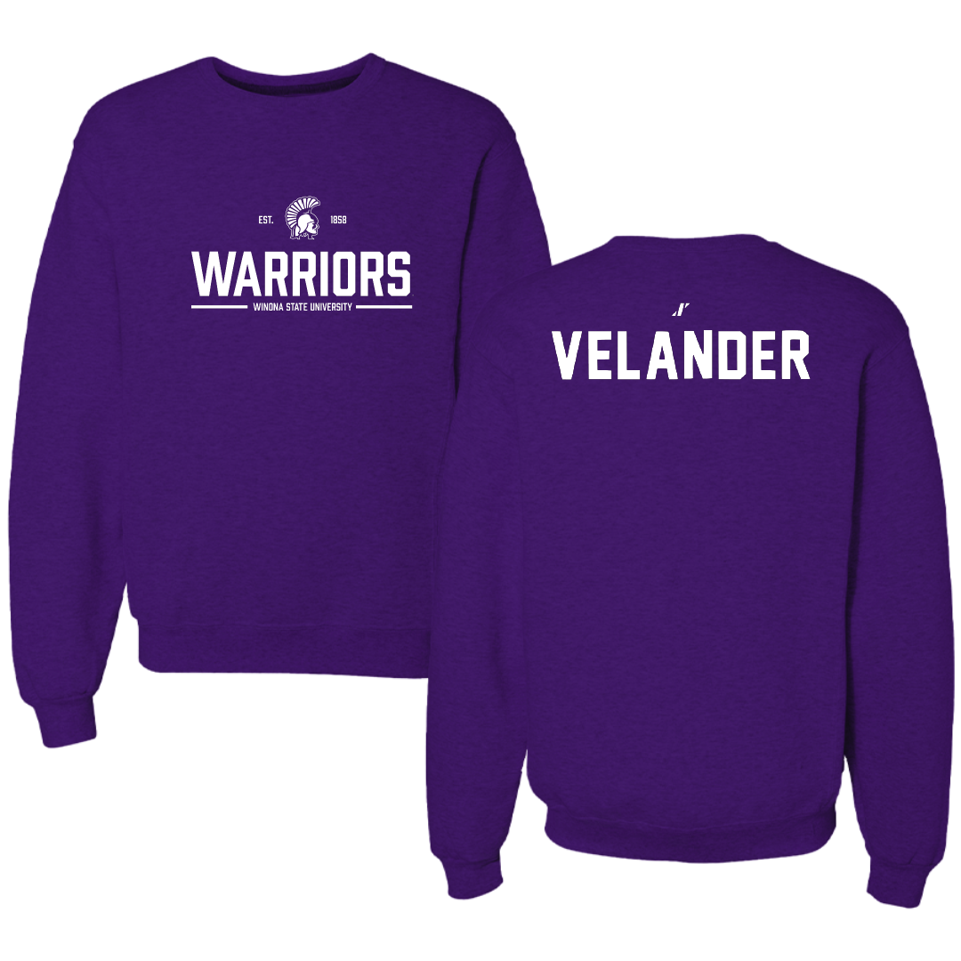 Winona State University Tennis Purple General Crewneck - Kate Velander