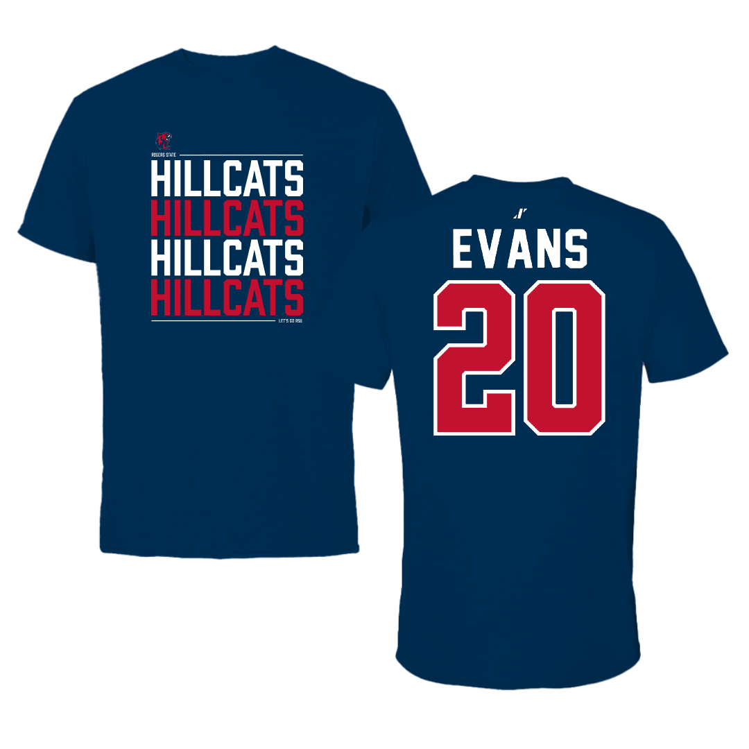 Rogers State University Softball Navy General Tee - #20 Savannah Evans