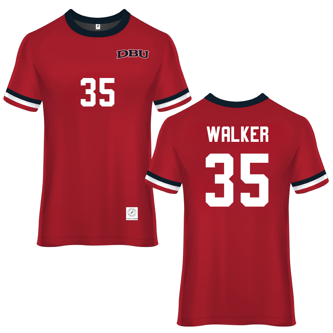 Dallas Baptist University Red Soccer Jersey - #35 Lauren Walker