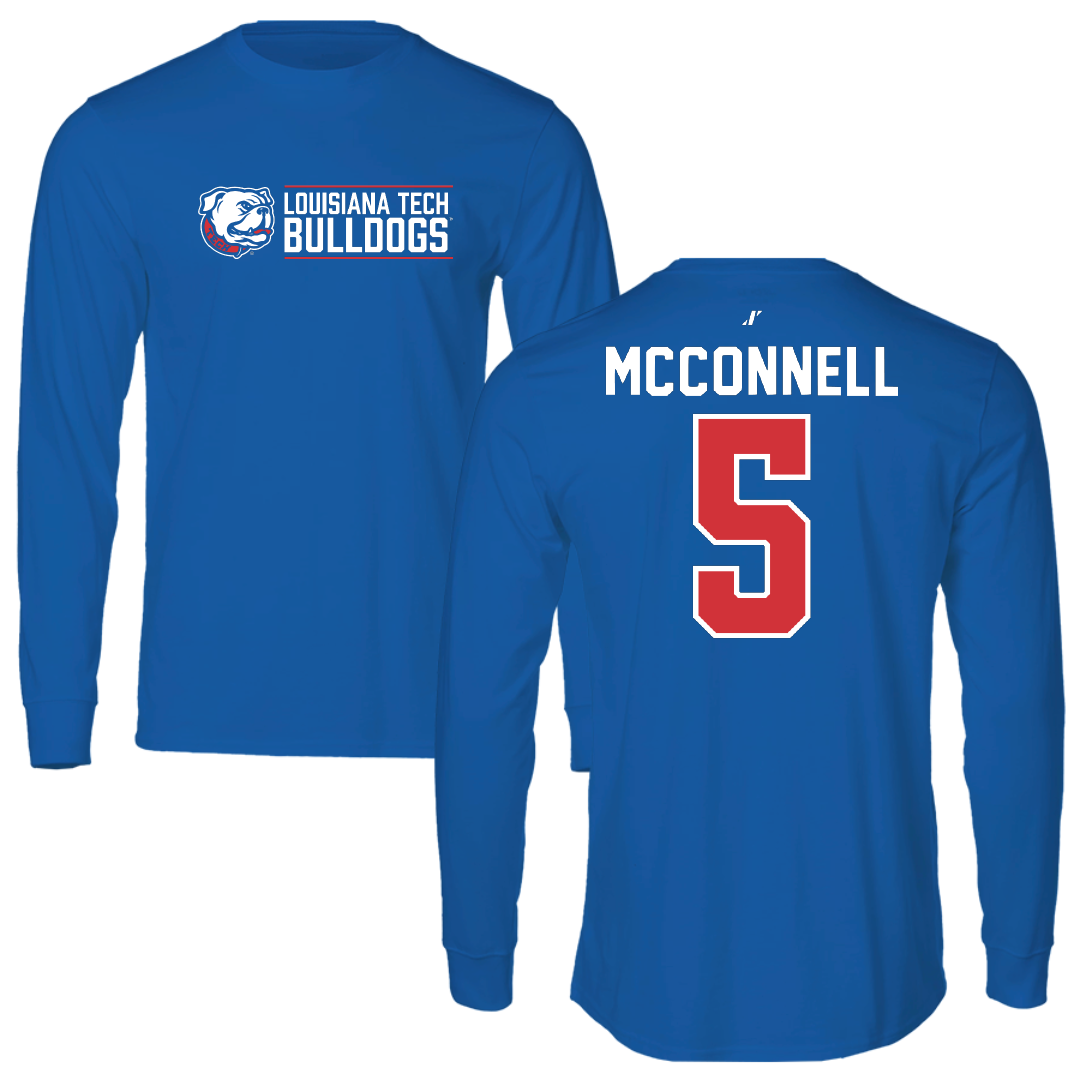 Louisiana Tech University Baseball Blue General Long Sleeve - #5 Cole McConnell