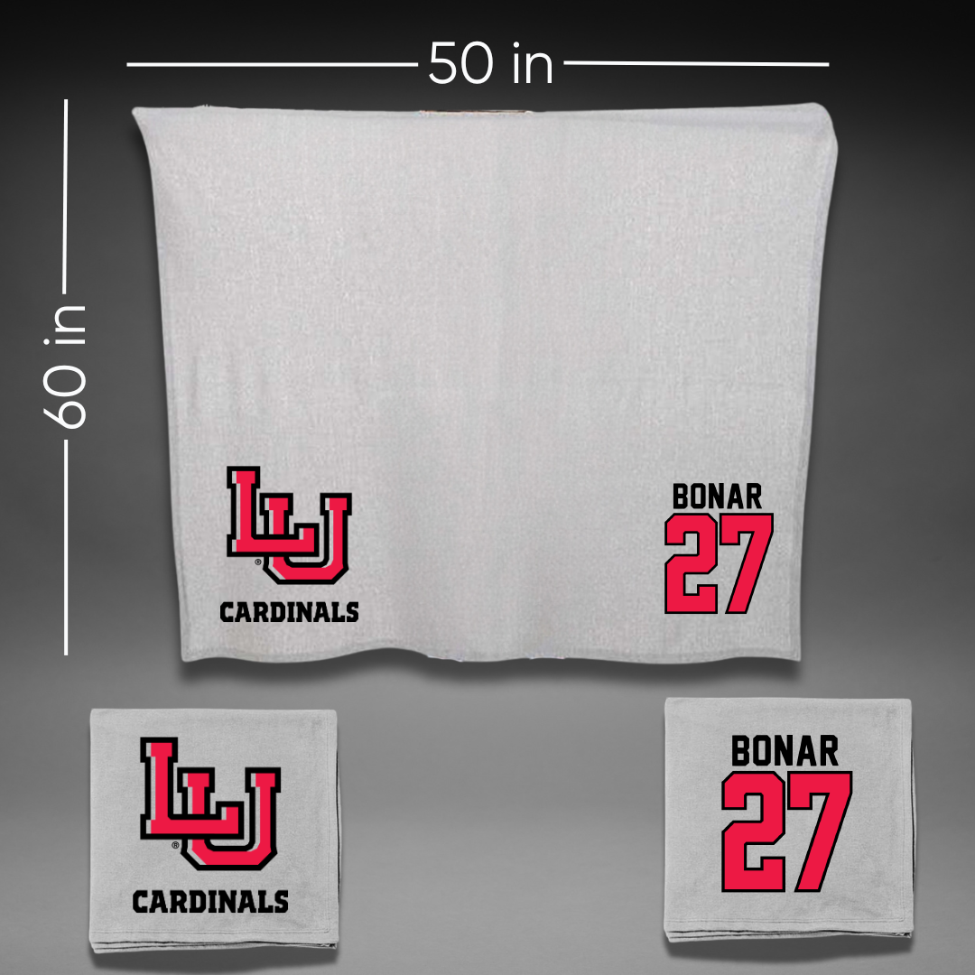 Lamar University Football Gray Blanket - #27 Robert Bonar