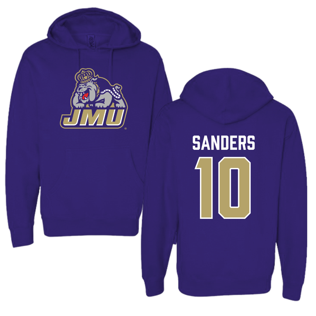 James Madison University Softball Purple Hoodie - #10 Carsen Sanders