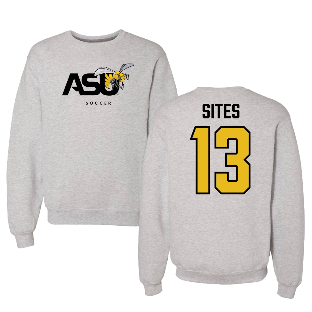 Alabama State University Soccer Light Gray Crewneck - #13 Briana Sites