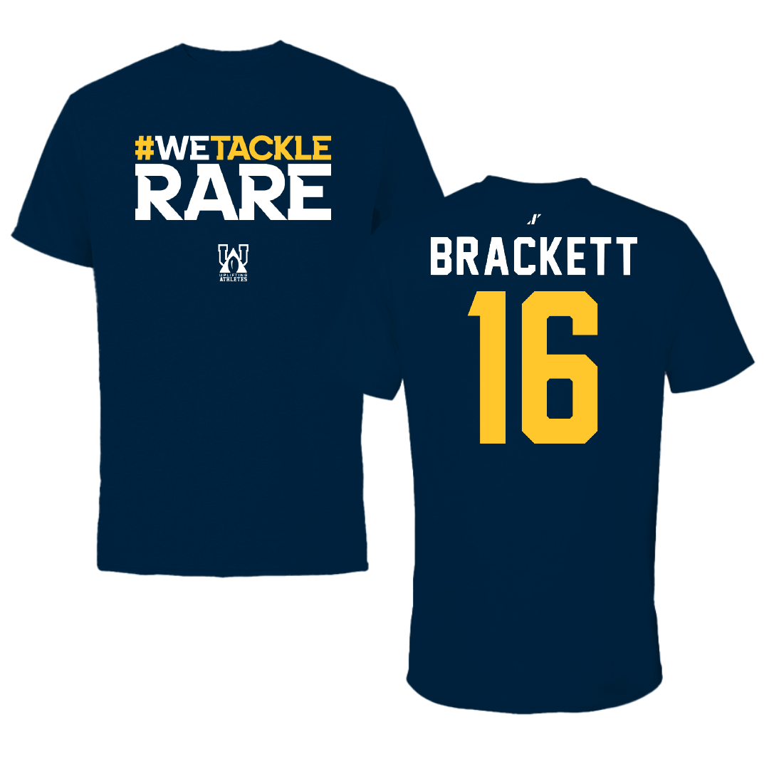 East Tennessee State University Football Navy Uplifting Athletes Performance Tee - #16 Nate Brackett