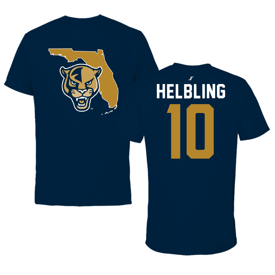 Florida International University Softball Navy State Performance Tee - #10 Grace Helbling