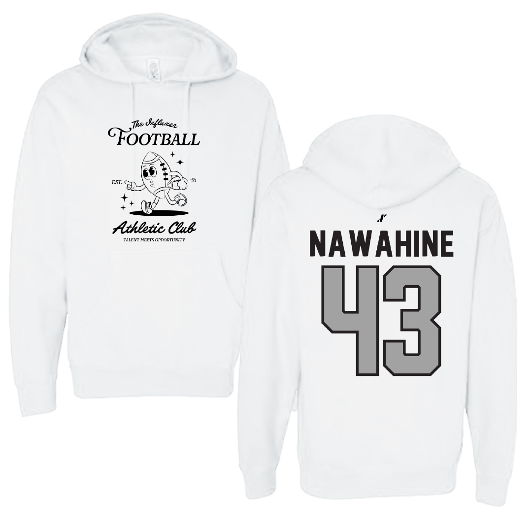 Football White Influxer Athletic Club Hoodie - #43 Gavin Nawahine