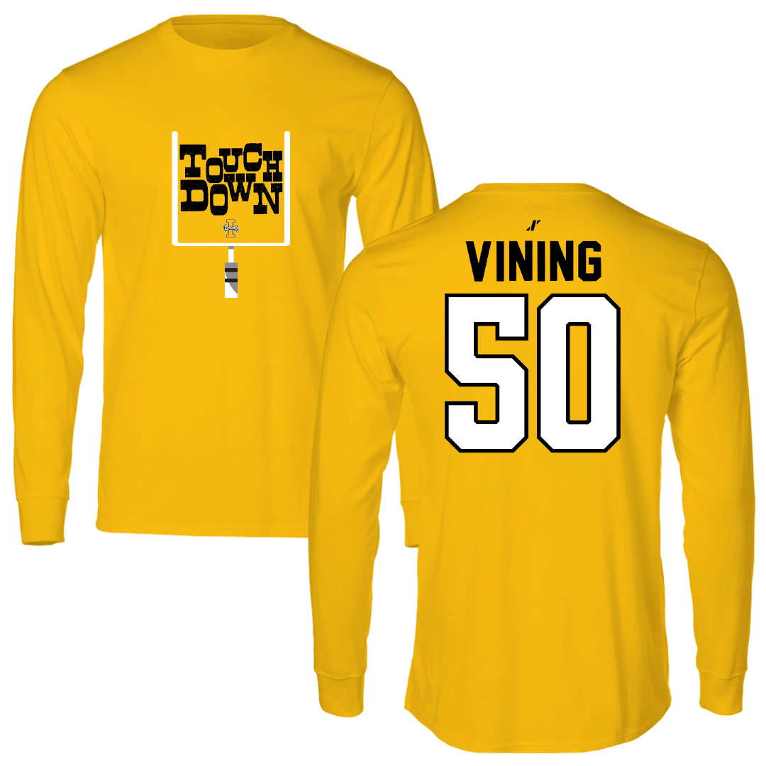 University of Idaho Football Gold Touchdown Long Sleeve - #50 Layton Vining