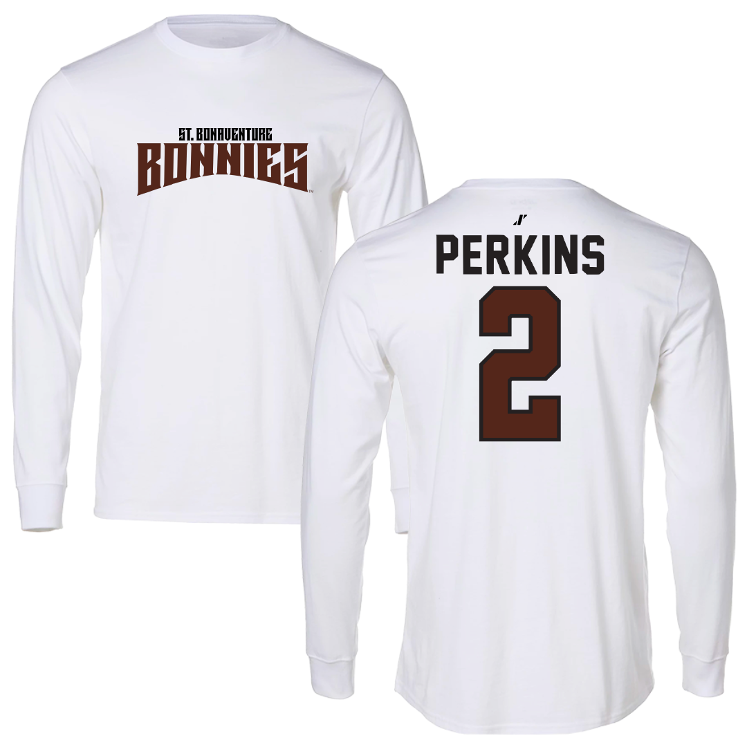 St. Bonaventure University Softball White Classic Long Sleeve - #2 Reanna Perkins