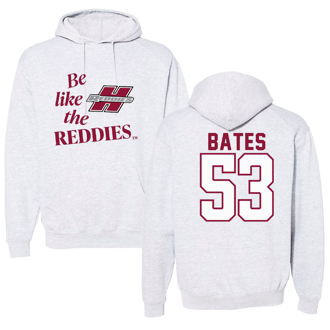 Henderson State University Baseball Light Gray Be Like Us Hoodie - #53 Christian Bates