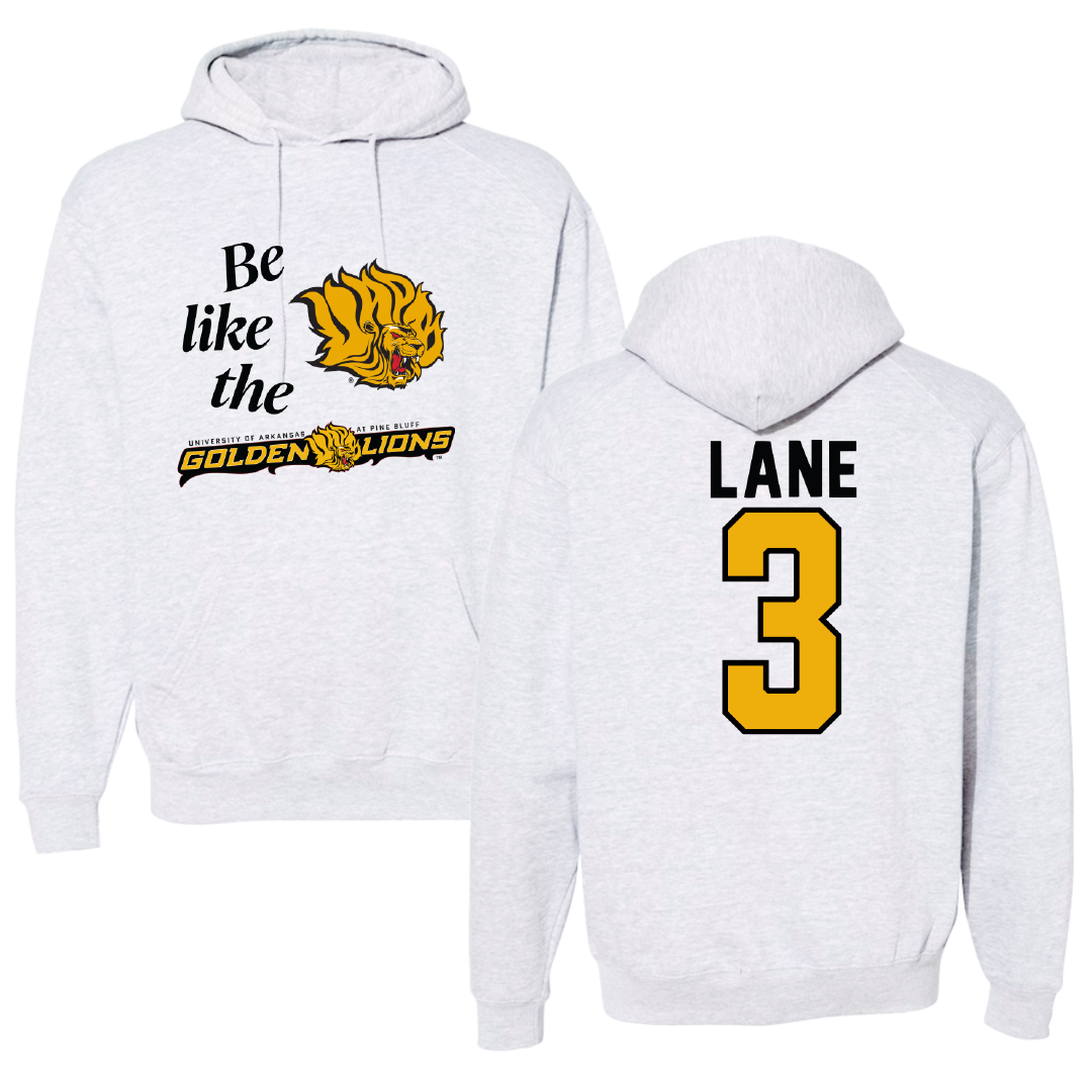 University of Arkansas-Pine Bluff Volleyball Light Gray Be Like Us Hoodie - #3 Aleria Lane