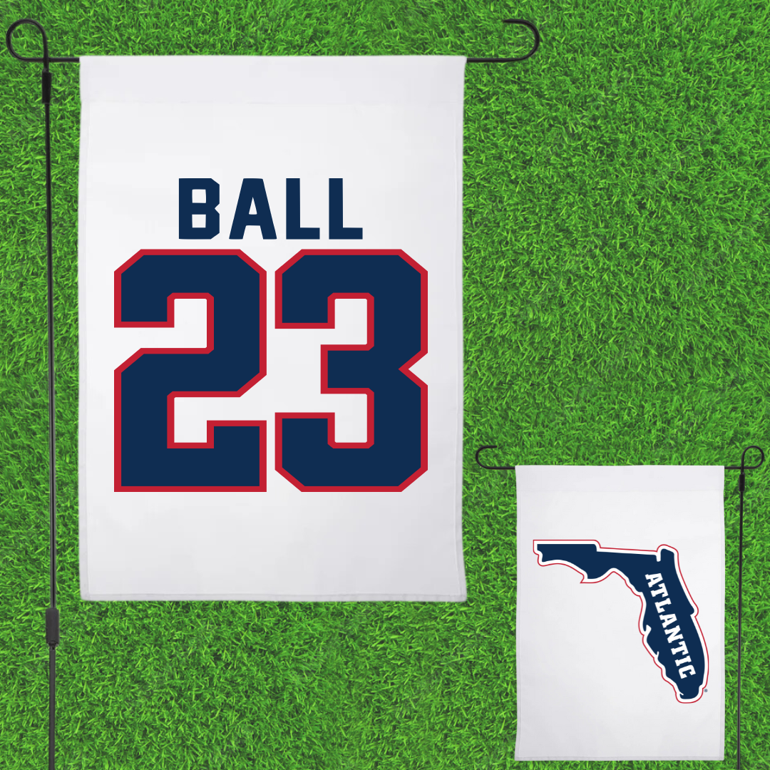 Florida Atlantic University Baseball White Garden Flag - #23 Dawson Ball