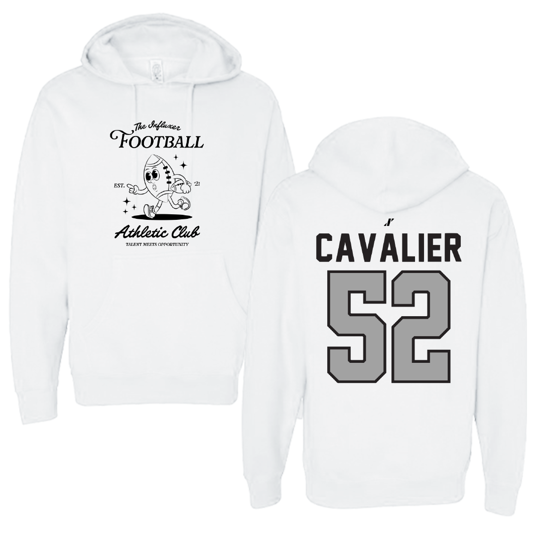Football White Influxer Athletic Club Hoodie - #52 Andrew Cavalier