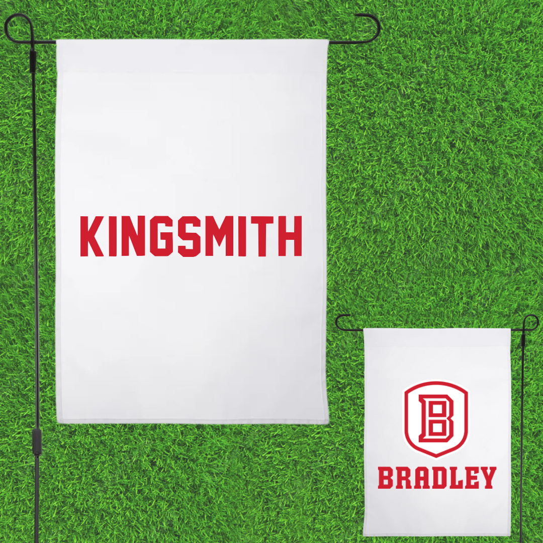 Bradley University TF and XC White Garden Flag - Kaden Kingsmith