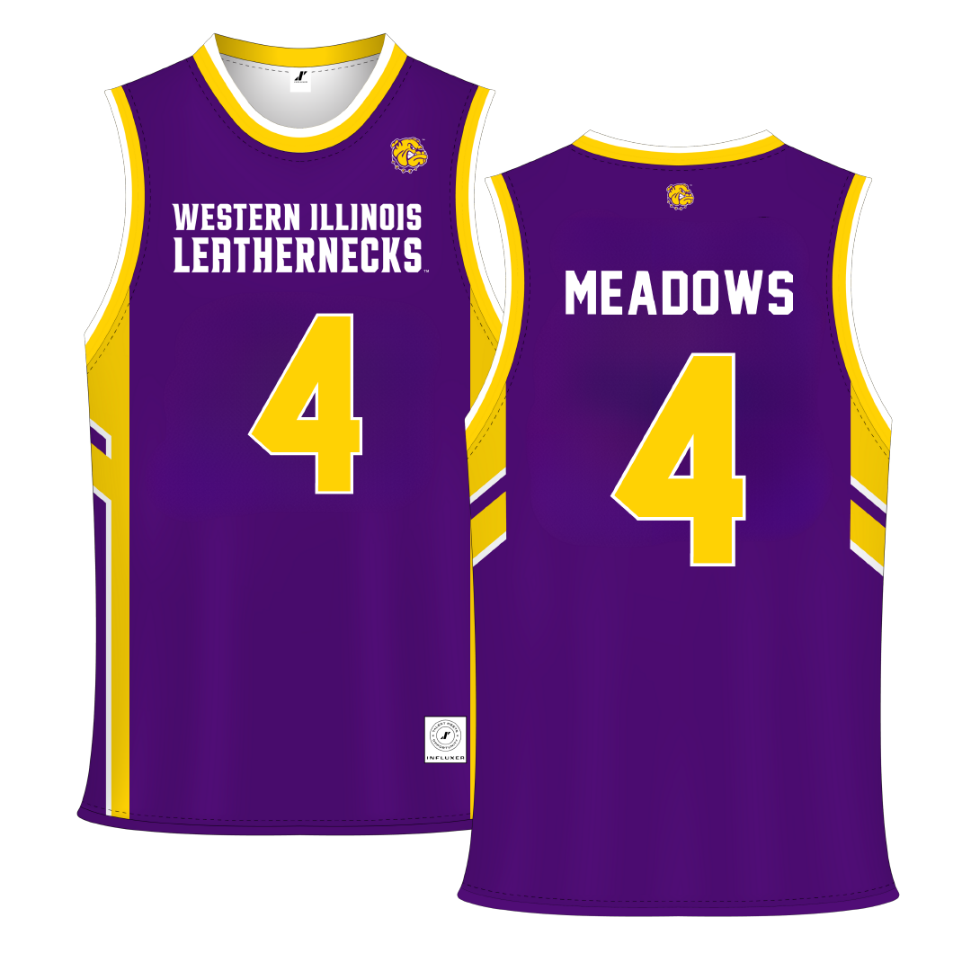 Western Illinois University Purple Basketball Jersey - #4 Allie Meadows