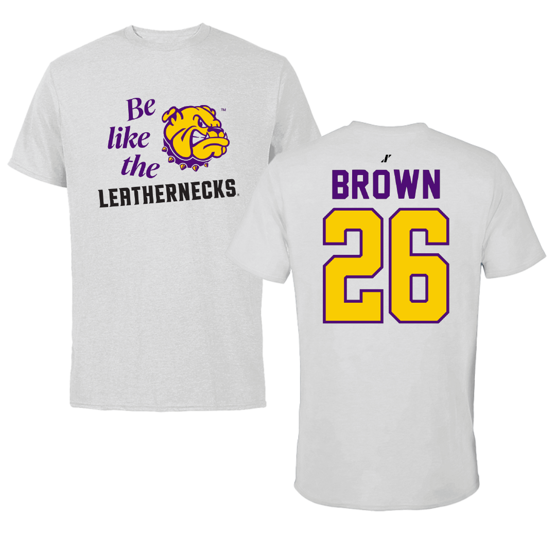 Western Illinois University Softball Light Gray Be Like Us Performance Tee - #26 Payton Brown