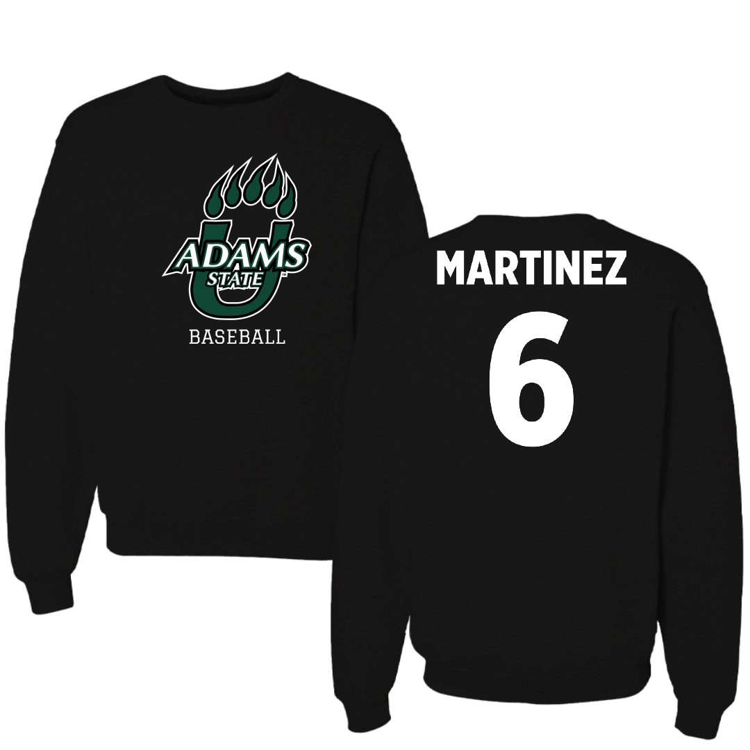 Adams State University Baseball Black State Crewneck - #6 Gunner Martinez