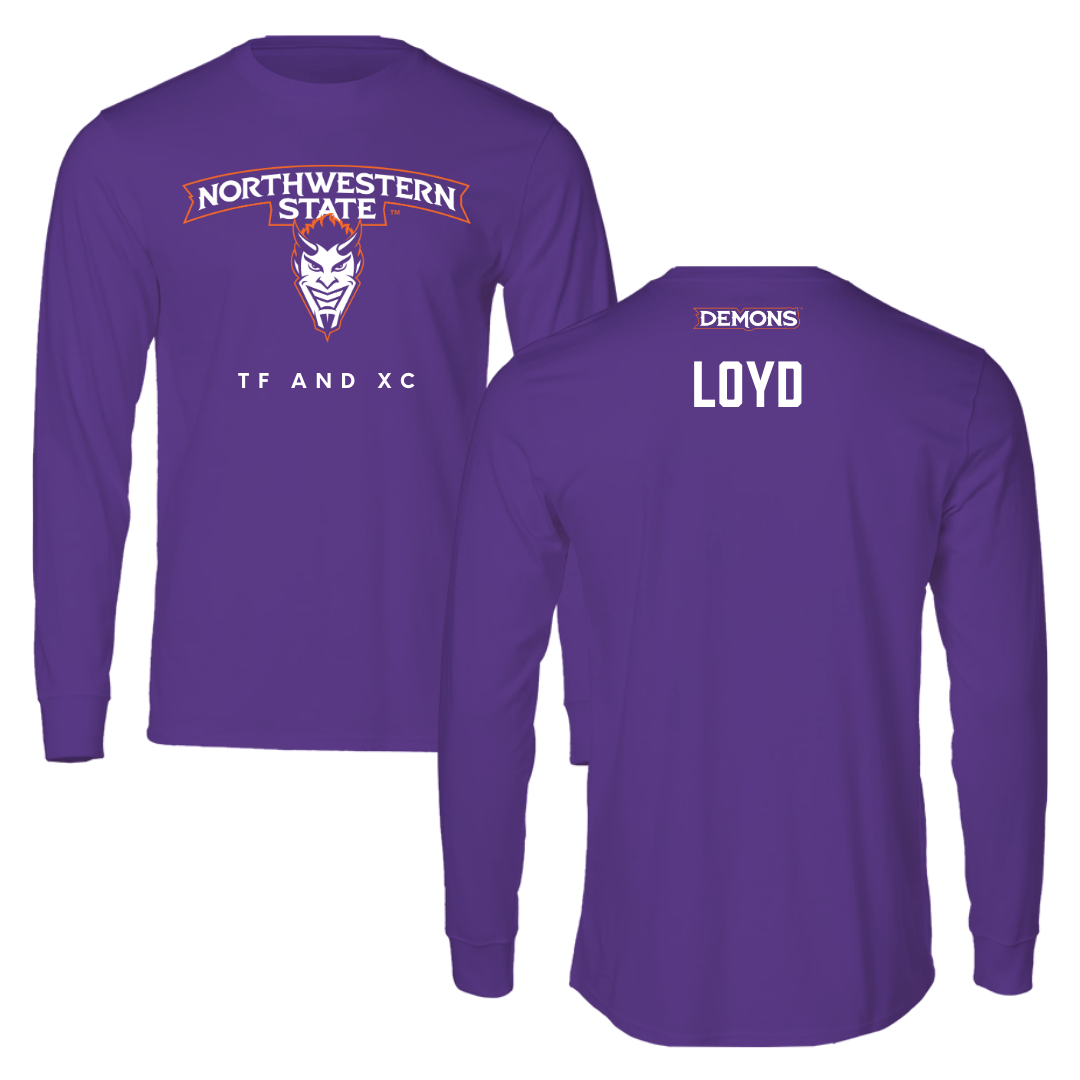 Northwestern State University TF and XC Purple Performance Long Sleeve - Galen Loyd