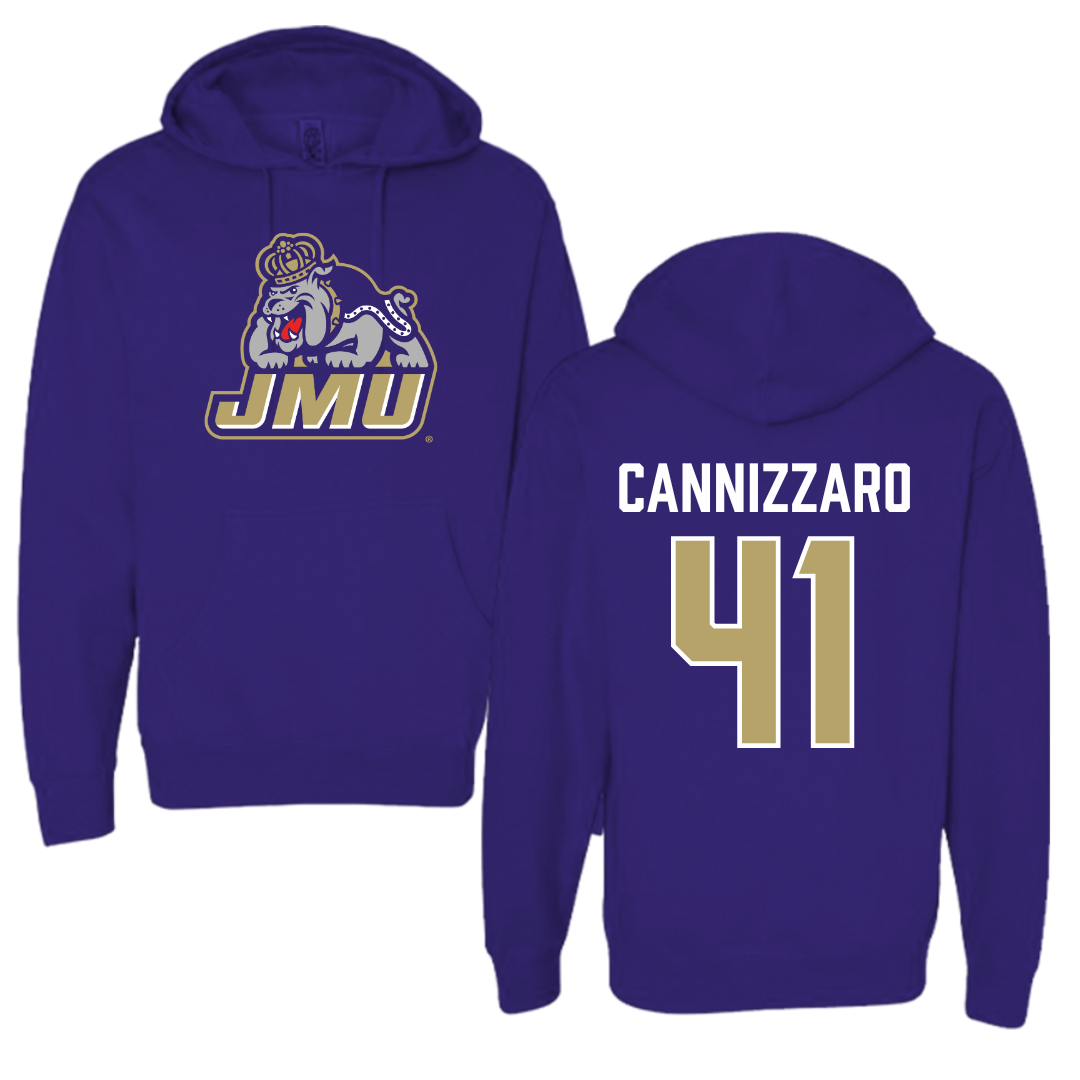 James Madison University Baseball Purple Hoodie - #41 Jack Cannizzaro