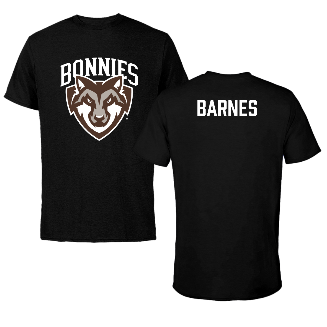 St. Bonaventure University Tennis Black Performance Tee - Kelly Barnes
