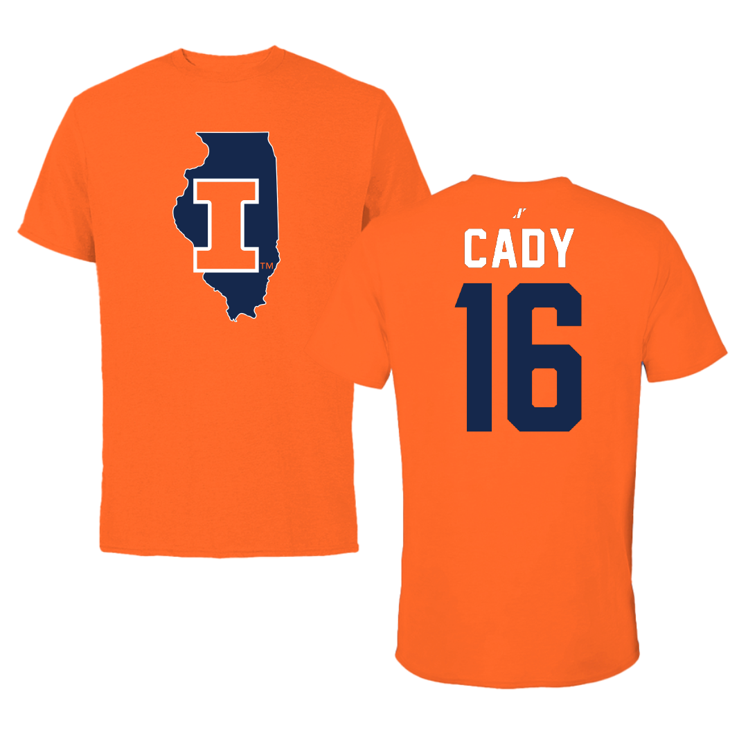 University of Illinois Softball Orange State Performance Tee - #16 Ella Cady