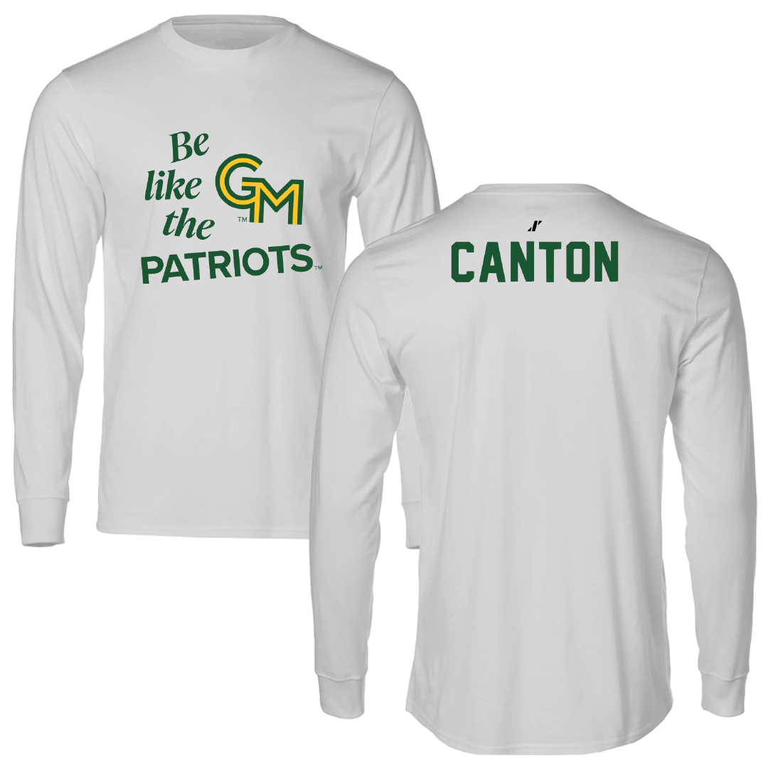 George Mason University Rowing Light Gray Be Like Us Performance Long Sleeve - Daylin Canton