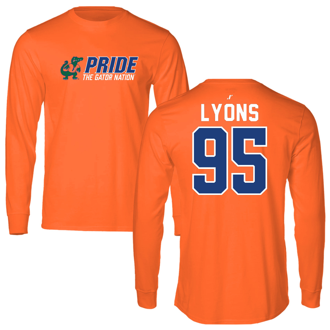 University of Florida Football Orange General Long Sleeve - #95 Jamari Lyons